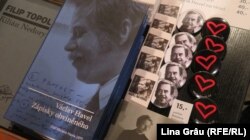 Cartea lui Vaclav Havel la standul dedicat lui Vaclav Havel, Târgul de Carte și Festivalul Literar de la Praga 2021.