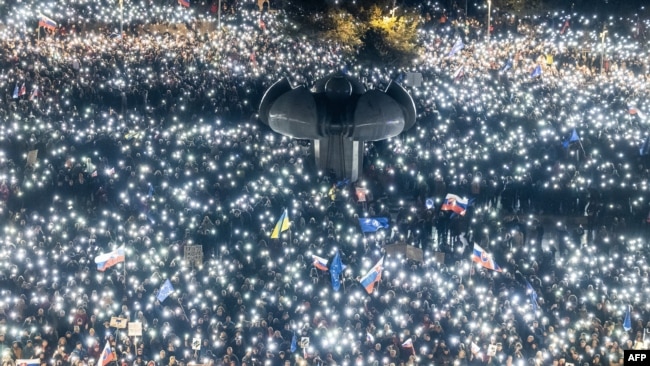 Протест в Братиславе, 24 января 2025 г.