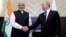 Russian President Vladimir Putin and Indian Prime Minister Narendra Modi in Sochi on May 21