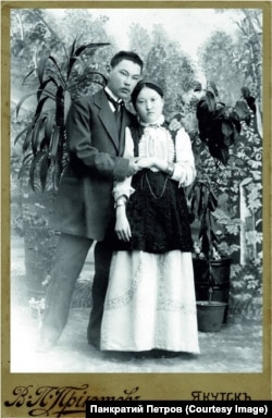 Адам Скрябин с женой, 1916 год