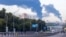 Smoke billows after drone attacks in Podolsk in Russia's Moscow Region on July 20.  