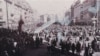 Romania. Opera Square viewed from the Orthodox Cathedral in December 1989