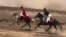 Cover for video - Ethnic Kyrgyz girls from China, Riza and Gulsanat, travel on horseback to Kyrgyzstan.