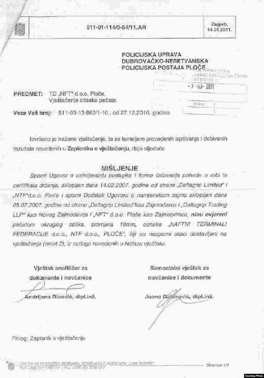 Vje&scaron;tačenje pečeta u forenzičkom instutu Ministarstva unutarnji poslova Hrvatske.