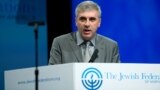 U.S. -- Russian-born Israeli businessman and philanthropist Leonid Nevzlin addresses the General Assembly of the Jewish Federations of North America in Washington on November 9, 2009