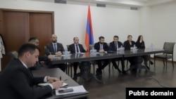 Armenia - Armenian officials hold talks with U.S. official via video link, April 1, 2026.