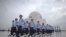 Pakistani Air Force troops marched past the mausoleum of modern Pakistan founder Muhammad Ali Jinnah during ceremonies in September.