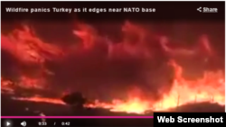 Türkiyədəki NATO bazası yaxınlığında yanğın davam edir