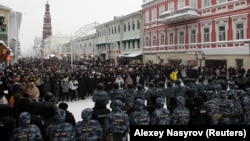 Москва. Протесты против ареста Навального