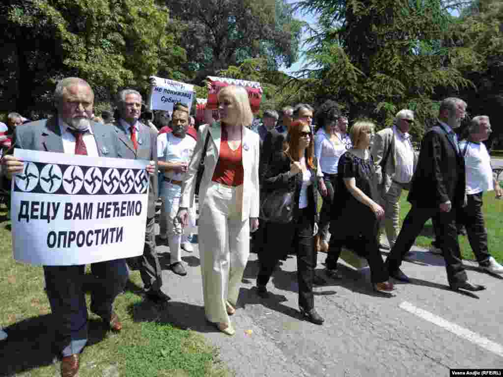 Protesti SRS-a protiv NATO-a, Beograd, 13. juni, Foto: RSE/Vesna Anđić