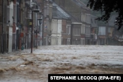 Orașul belgian Verviers a fost inundat în 15 iulie.