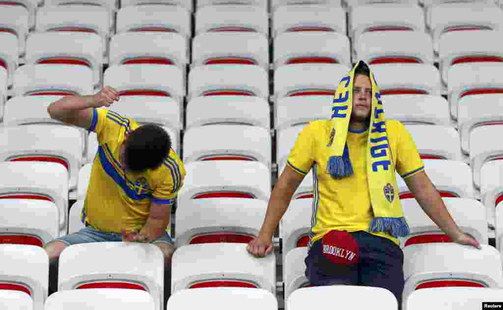 هواداران تیم سوئد، تیم سوئد یک بر صفر مغلوب بلزیک شد و به دور بعدی راه نیافت