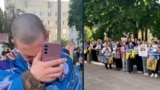 Ukraine - freed prisoners, both military and civilians, return to Ukraine after prisoner swap - screen grab
