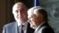 Russia -- Armenian Foreign Minister Edward Nalbandian (R) and his counterpart from Azerbaijan Elmar Mammadyarov look on after shaking hands during a session of the Council of Foreign Minister of the Commonwealth of Independent States (CIS), in Moscow, Apr