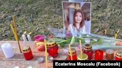 Imagine de la o manifestație în memoria Ludmilei Vartic, Hâncești, 8 martie 2026.