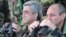 Nagorno-Karabakh - Armenian President Serzh Sarkisian (L) watches military exercises in Nagorno-Karabakh.