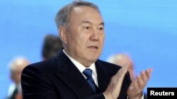 Қазақстан президенті, кезектен тыс президент сайлауына кандидат Нұрсұлтан Назарбаев. Астана, 23 сәуір 2015 жыл.