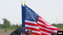 Ceremonie româno-americană la Deveselu, România.