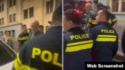 ადგილზე პოლიციელი ერთ-ერთ მოქალაქეს ეუბნება, რომ რატიანმა პოლიციელს ხელი დაარტყა.