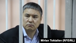 Kamchybek Kolbaev appears in court in Bishkek last month.