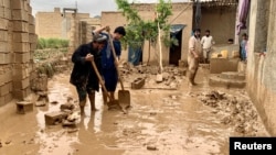 د افغانستان په فارياب ولايت کې سېلابونو ګڼ کورونه زيانمن کړي ول ـ انځور له ارشيفه