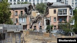 Дом в Киеве, где произошел взрыв, 8 июля 2017 год 