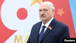 Аляксандар Лукашэнка на парадзе ў Маскве 9 траўня 2026 году