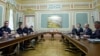 Президент України Володимир Зеленський, Джаред Кушнер, спеціальний посланник США Стів Віткофф, представники Великої Британії, Франції та Німеччини беруть участь у зустрічі в Києві, Україна, 6 вересня 2026 року