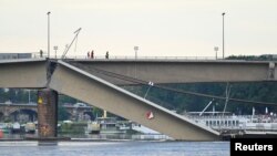 Dio mosta koji se srušio, Dresden, Njemačka, 11. septembra 2024.