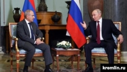Ռուսաստանի նախագահ Վլադիմիր Պուտին և Հայաստանի վարչապետ Նիկոլ Փաշինյան, արխիվ