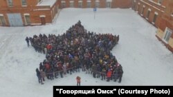 Флешмоб колледжа транспортного строительства в Омске