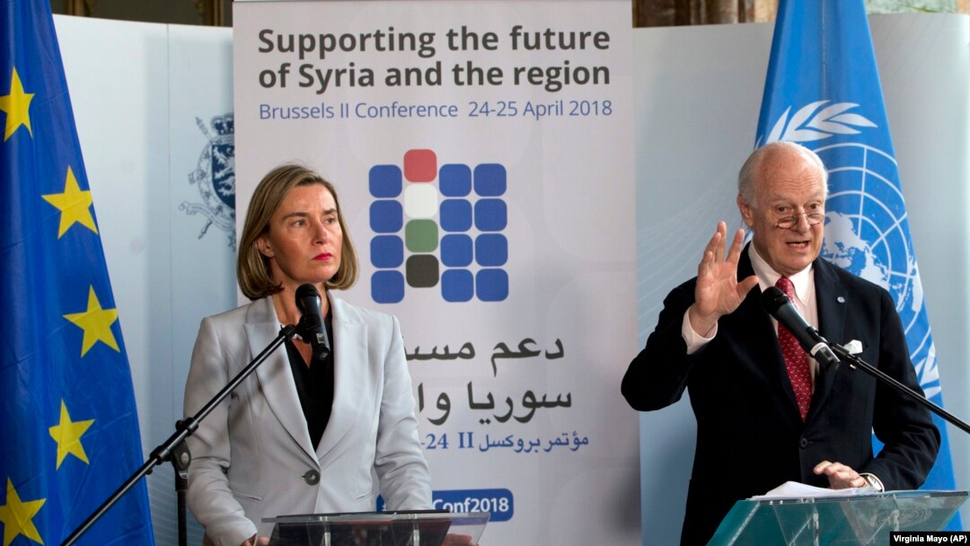 Federica Mogherini i Staffan de Mistura u Bruxellesu