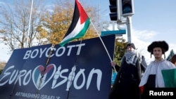 Дублин, акция с требованием не допустить до конкурса Израиль. 1 ноября 2025 года