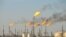Excess natural gas burning in an oil field in Iran. Undated. File photo.