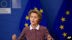Ursula von der Leyen, az Európai Bizottság elnöke Brüsszelben 2020. február 19-én