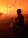 Ukraine - aftermath of Russian drone strike on Sumy - Ukrainian state emergency services video - screen grab