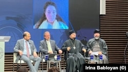 Владимир Кара-Мурза, Сергей Чапнин, Валериан Дунин-Барковский, Андрей Кордочник, в Атлантическом совете разговор о соучастии Московского Патриархата в войне в Украине. Вашингтон, 18 сентября 2025