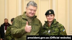 Президент України Петро Порошенко і генерал-губернатор Канади Жулі Пайєтт, 18 січня 2018 року 