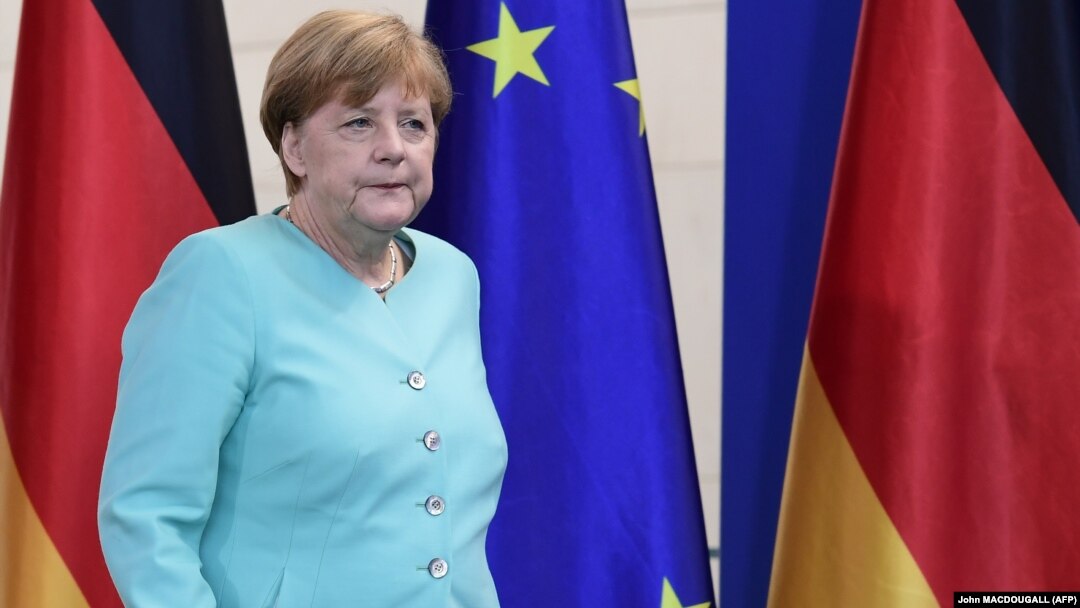 German Chancellor Angela Merkel arrives to address journalists after meeting with German parliamentary groups and ministers to discuss the so-called Brexit referendum at the Chancellery on June 24 in Berlin.