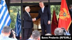 Susret u Podgorici grčkog i crnogorskog predsednika, Prokopiosa Pavlopoulosa i Mila Đukanovića.