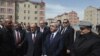 Armenia - President Serzh Sarkisian inspects new apartment blocks constructed in Gyumri, 7Apr2012. 