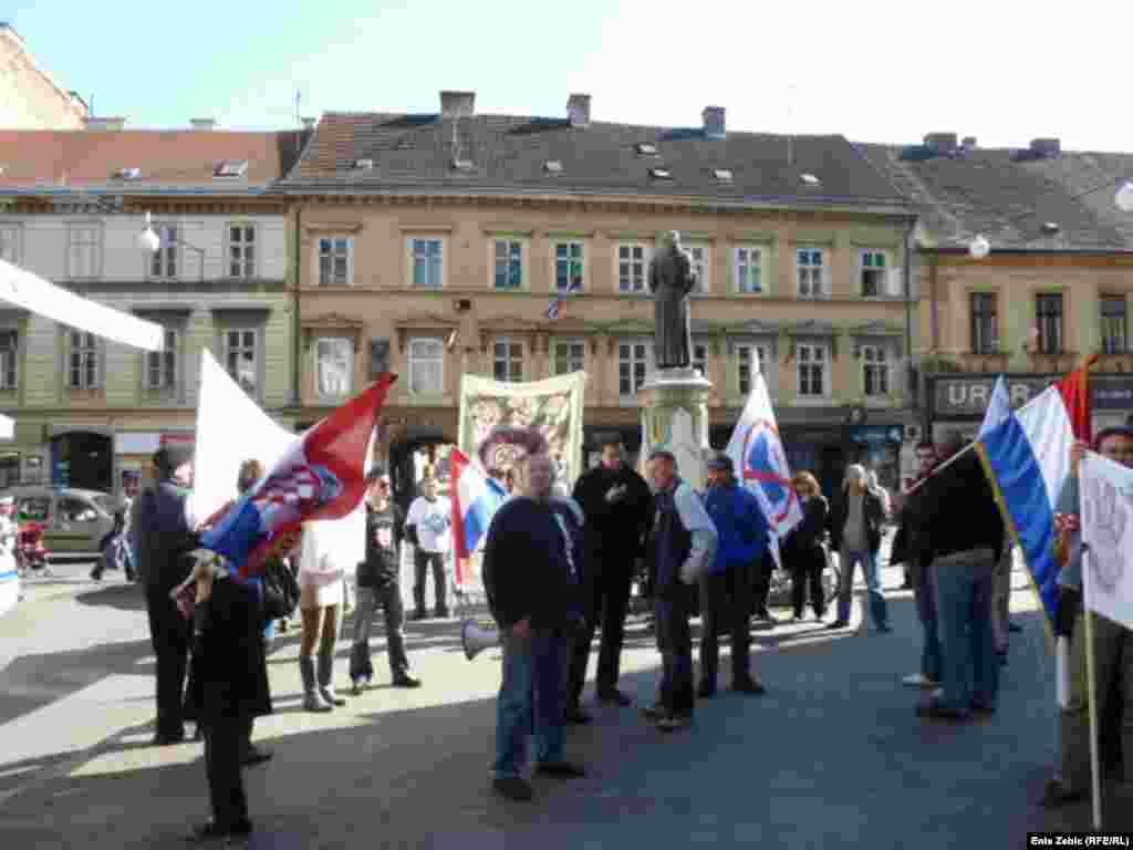 Hrvatska - Protest ratnih veterana, Zagreb, 04.05.2011. Foto: RSE / Enis Zebić
