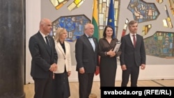 На адкрыцьці інфармацыйнага пункту