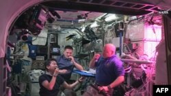 Kimiya Yui, Kjell Lindgren i Scott Kelly jedu salatu uzgojenu u orbiti