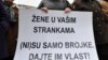 Sa jednog od protesta za bolji položaj žena u strankama u BiH