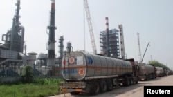 Нафтаперапрацоўчы завод нафтахімічнай групы «Шаньдун Хайю» ў Кітаі, архіўнае фота