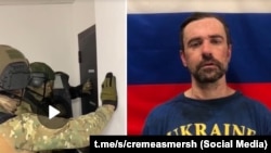 Кадр записаного після затримання і допиту ФСБ «відеопокаяння» кримчанина Андрія Павлюка, опублікований телеграм-каналом «Крымский СМЕРШ», серпень 2026 року
