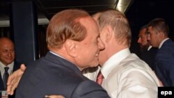 Сильвио Берлускони и Владимир Путин