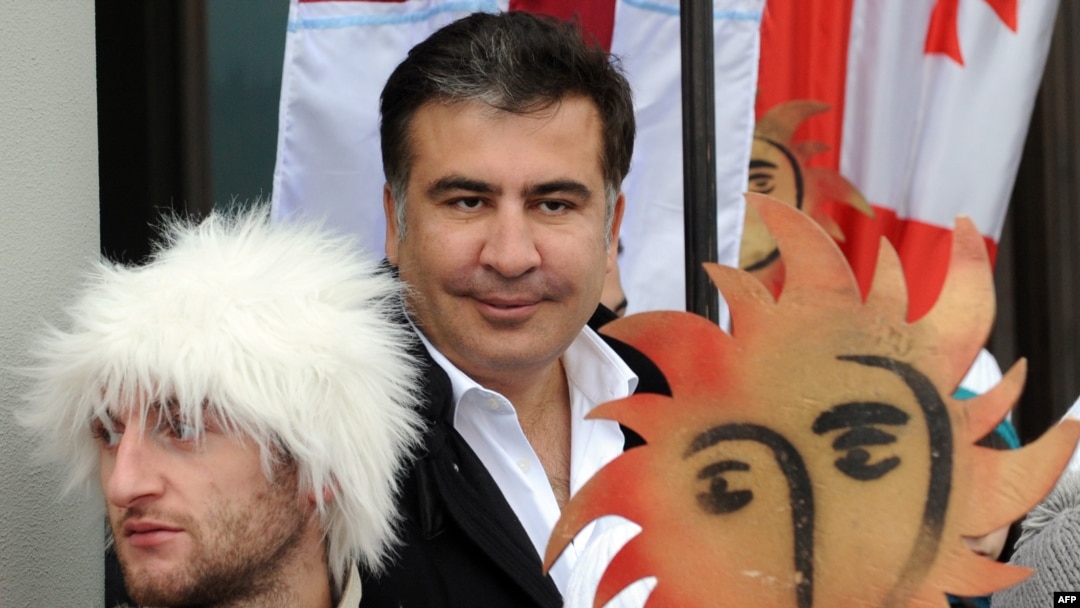 Gürcüstan prezidenti Micheil Saakashvili Tbilisidə mərasimə qatılarkən. 7 yanvar 2013. 