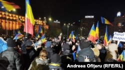 București, 12 ian. 2025 - protest inițiat de AUR împotriva deciziei CCR de anulare a alegerilor prezidențiale